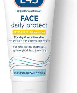 E45 SPF Face Moisturiser - Hydrating Face SPF Moisturiser Formulated with UV Sun Filters UVA/UVB - E45 Face Cream with SPF 30 for Dry Skin, Sensitive Skin and Eczema Prone Skin - SPF Day Cream - 50 ml